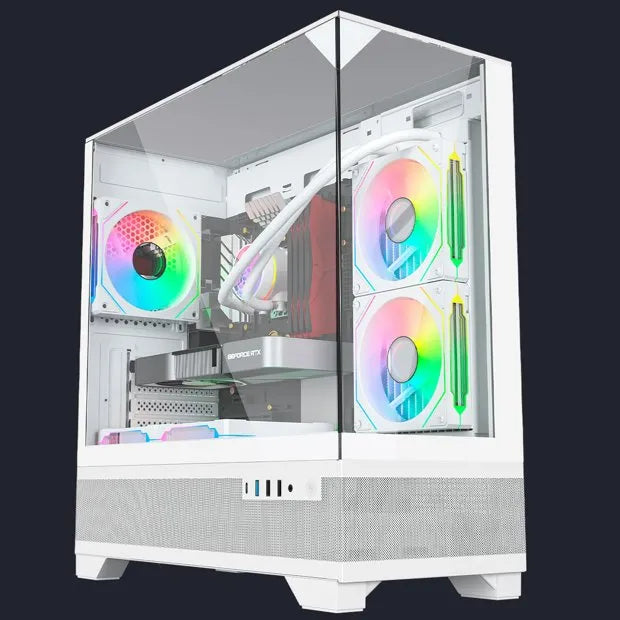 Gabinete Gamer Aquario Mahal White, S/ Fan - Branco - AV