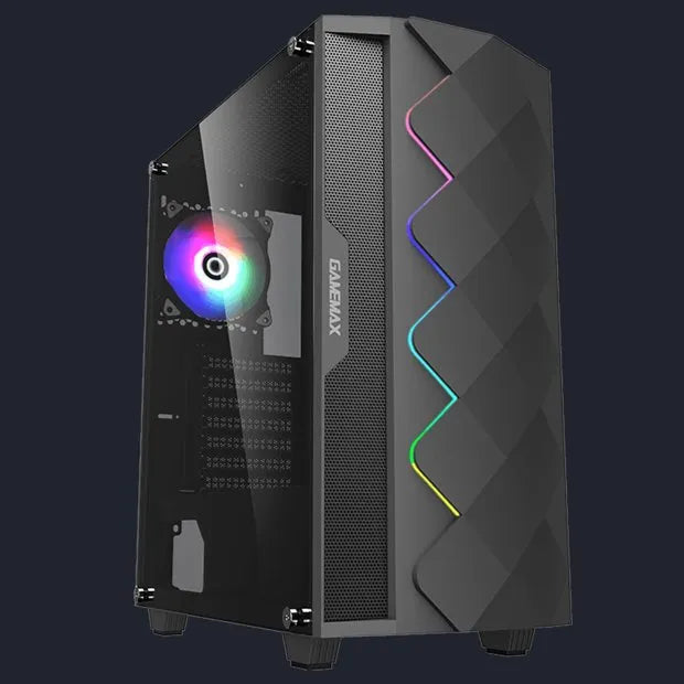 Gabinete Gamer Gamemax Diamond ARGB C/ 1 Fan - Preto