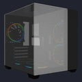 Gabinete Gamer Aquario Vegas BG-059, Vidro Espelhado, S/ Fan - Preto