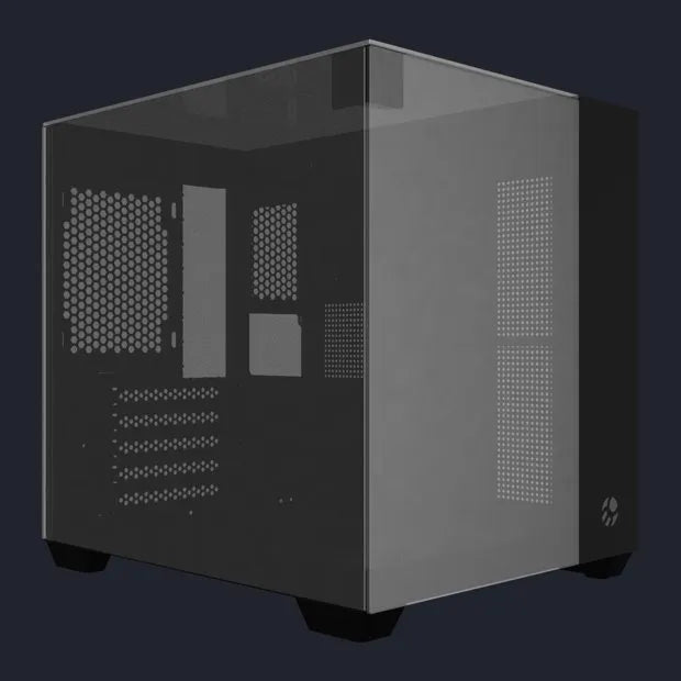 Gabinete Gamer Aquario Vegas BG-059, Vidro Espelhado, S/ Fan - Preto